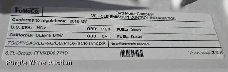 image for item ES2904 2015 Ford F350 Super Duty XL Crew Cab utility bed pickup truck