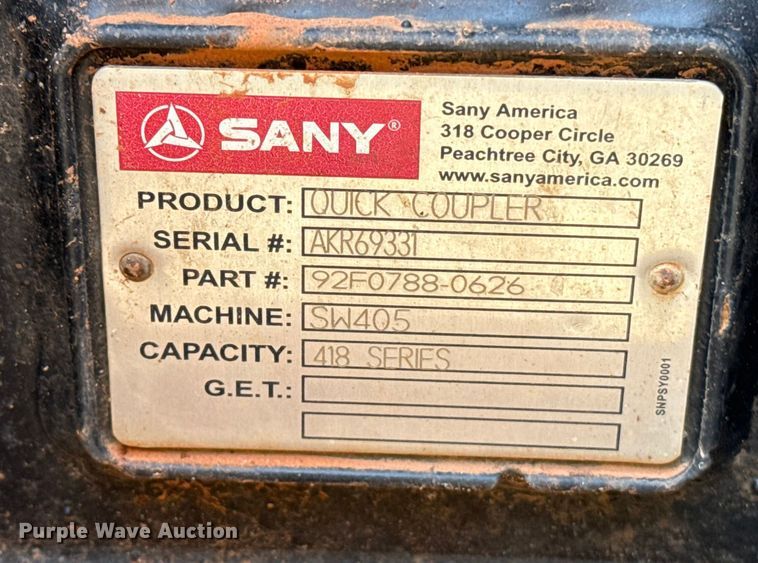 image for item ES5815 2022 Sany SW405K wheel loader