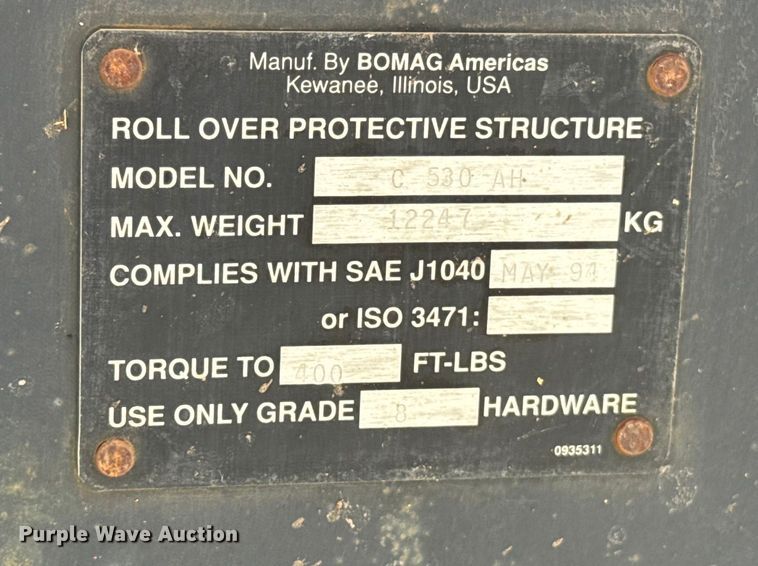 image for item ES5820 2007 Hypac C530AH pneumatic roller