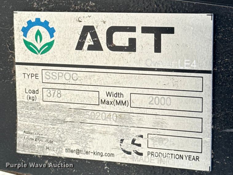 image for item ES5878 2025 AGT SSPOC skid steer pole clamp