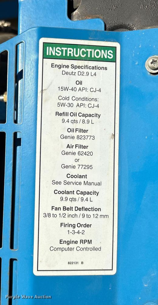 image for item ES8547 2017 Genie S-45 boom lift