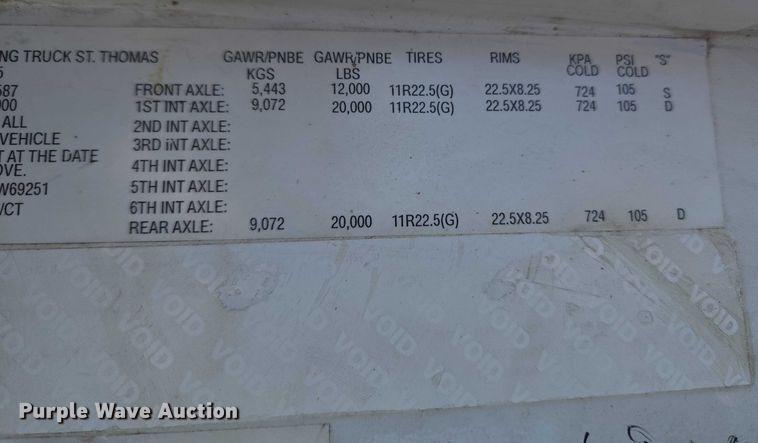 image for item ET1282 2006 Sterling A9500 dump truck