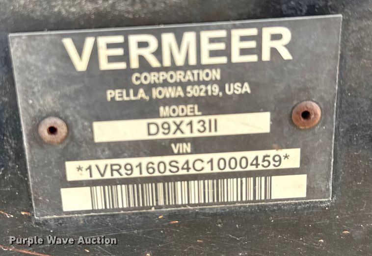 image for item ET1509 2012 Vermeer D9X13 Series II Navigator directional boring unit