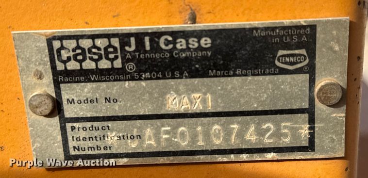 image for item ET1534 1992 Case Maxi Sneaker series B cable plow