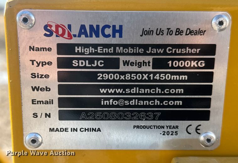 image for item ET1536 2025 SDLANCH SDLJC jaw crusher