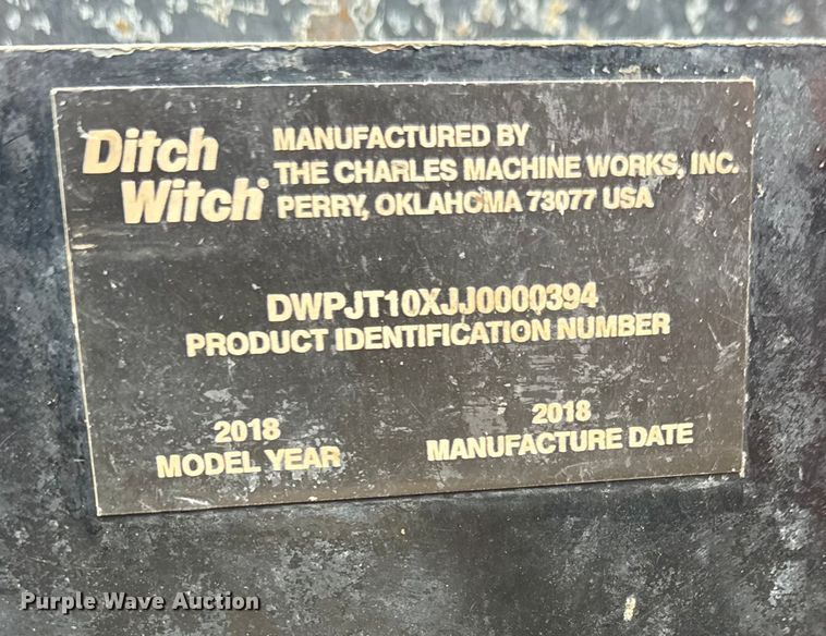 image for item ET4442 2018 Ditch Witch JT10 directional boring unit