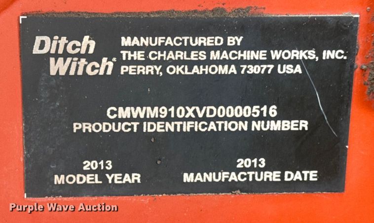 image for item ET4444 2013 Ditch Witch RT95 trencher