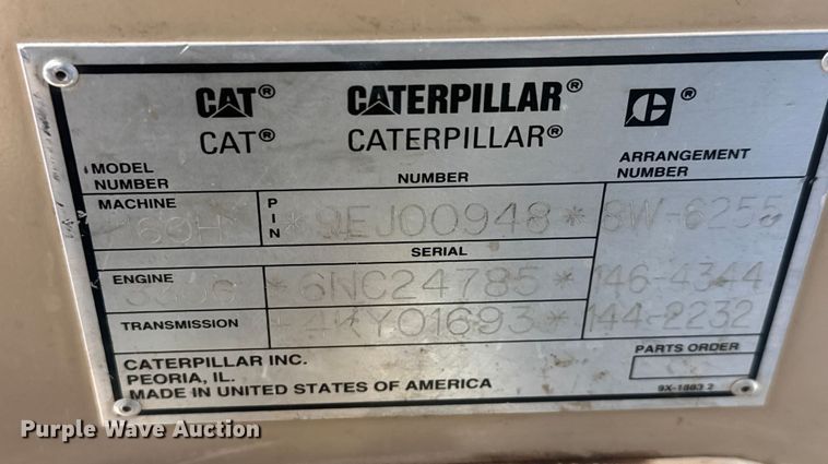 image for item ET4462 2001 Caterpillar 160H motor grader
