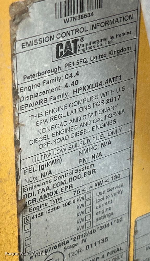 image for item ET6895 2018 Caterpillar CB15 double drum vibratory roller