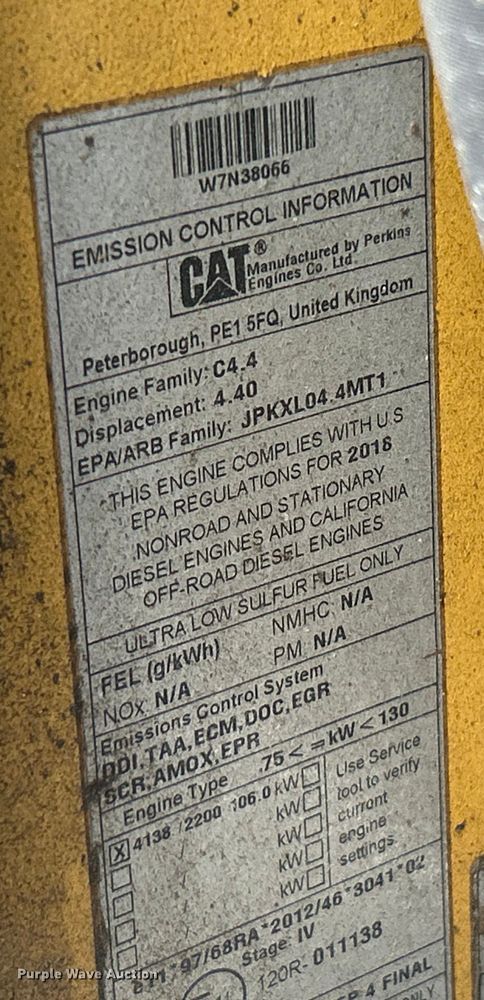 image for item ET6896 2018 Caterpillar CB15 double drum vibratory roller