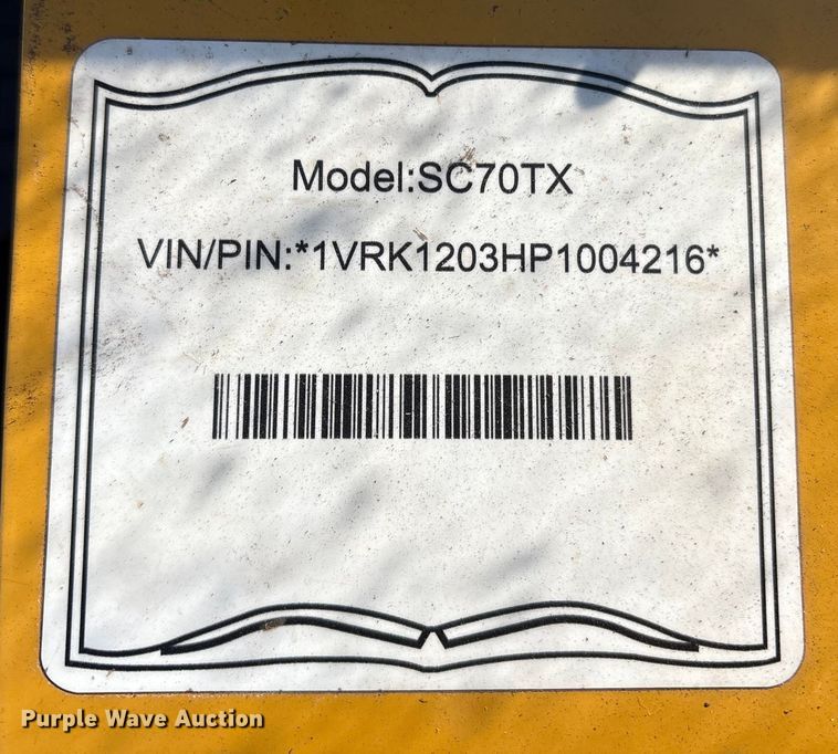 image for item ET8647 2023 Vermeer SC70TX stump grinder