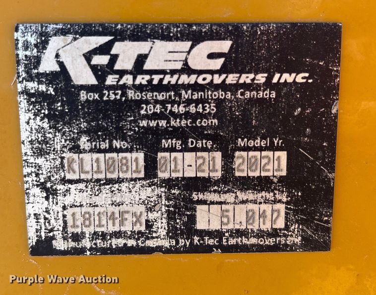 image for item EU4836 2021 K-TEC 1814FX land leveler