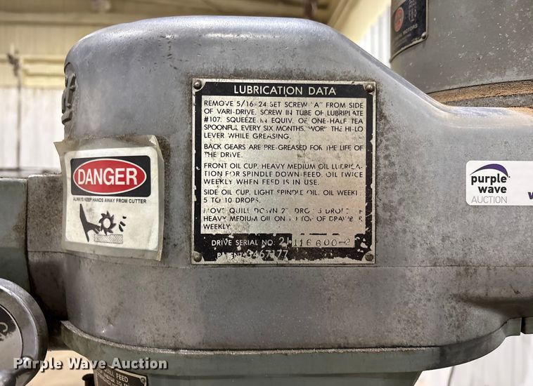 image for item EU4883 Bridgeport vertical milling machine