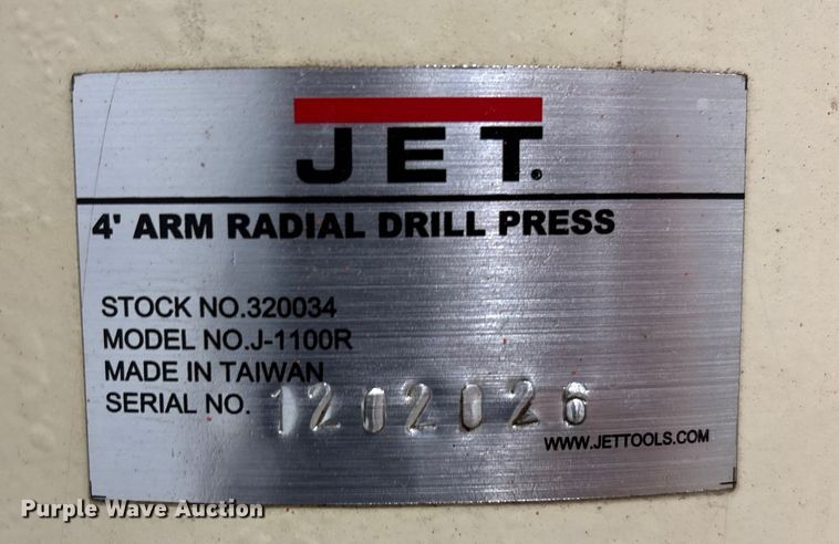 image for item EU4884 JET J-1100R radial drill press