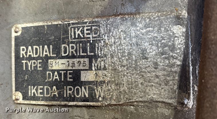 image for item EU4889 Ikeda RM-1575 radial arm drill press