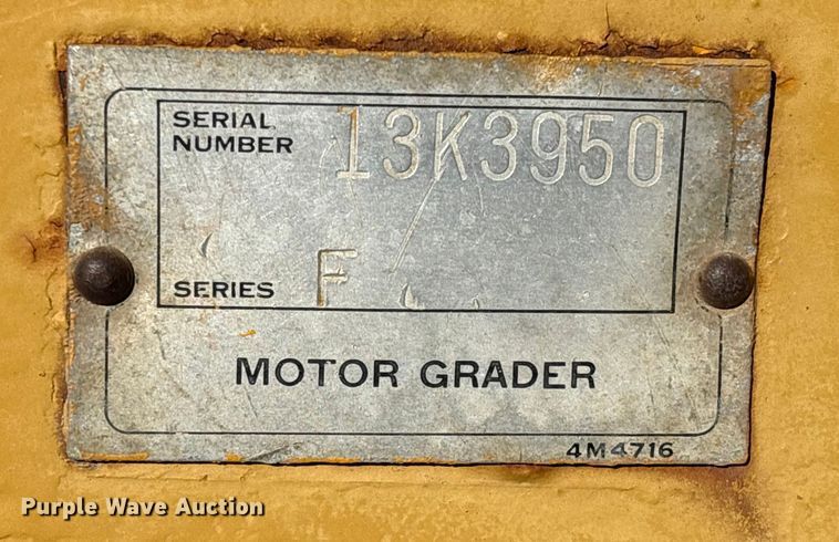 image for item EU7355 1971 Caterpillar 12F rigid frame motor grader