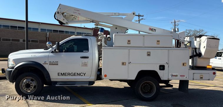image for item EU7369 2016 RAM 5500 bucket truck