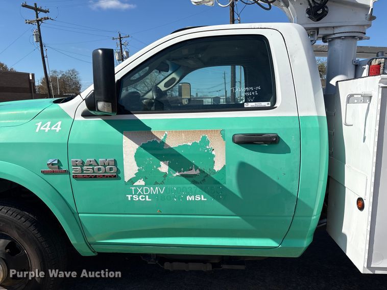 image for item EU7370 2015 RAM 3500 bucket truck