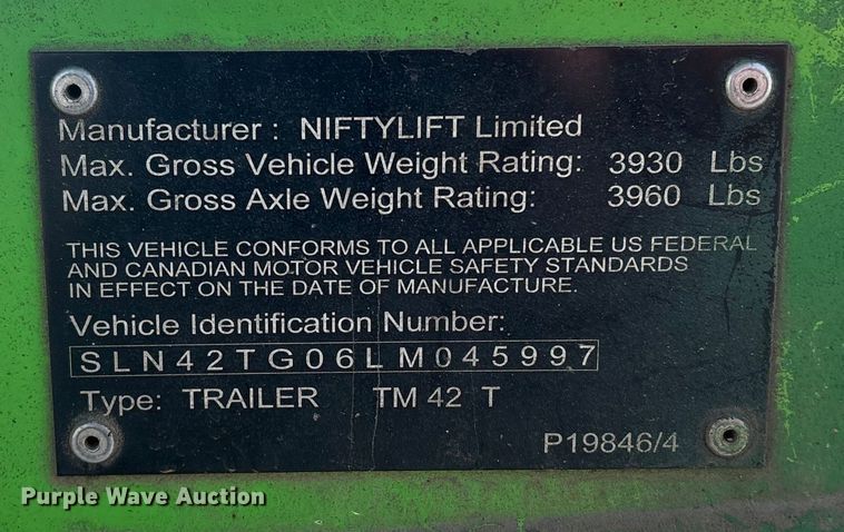 image for item EV2670 2020 Niftylift TM42TG boom lift