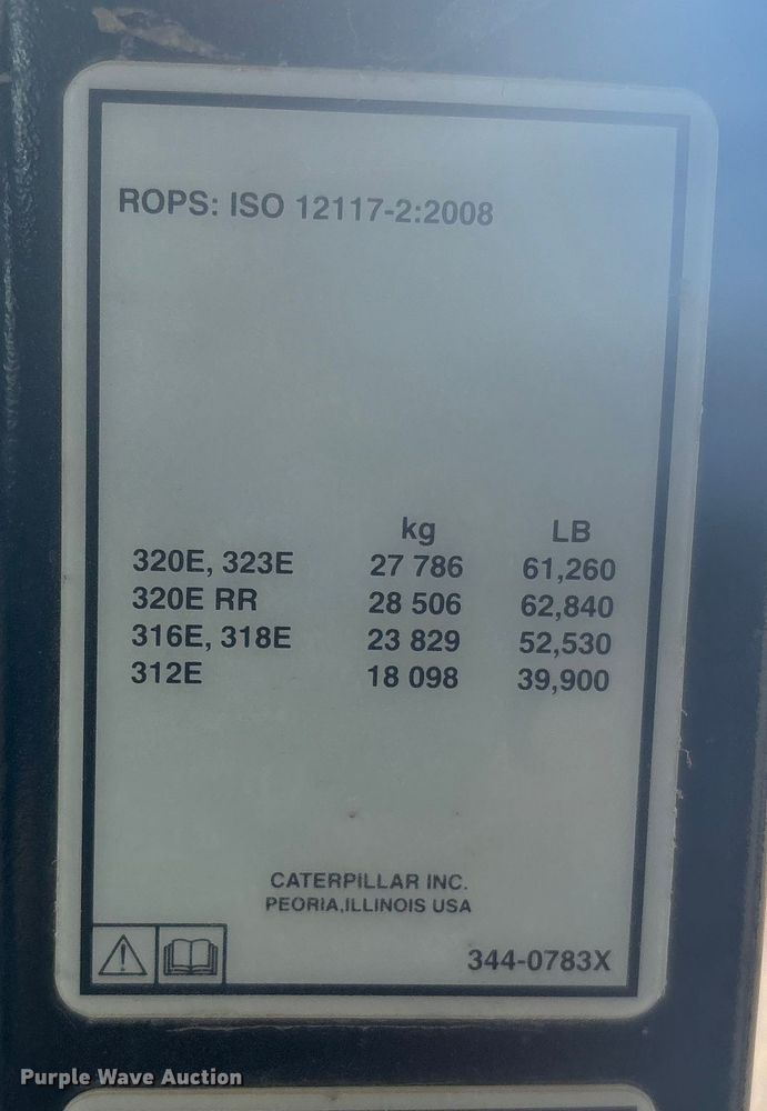 image for item EV2676 2014 Caterpillar 320EL excavator