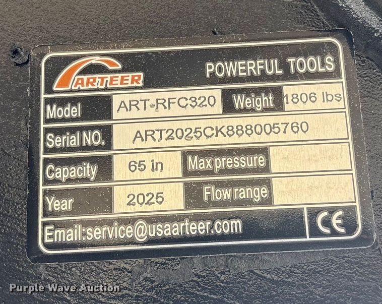 image for item EV2727 2025 Arteer ART-RFC320 wheel loader rake