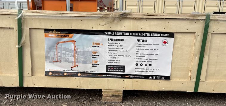 image for item EV2728 Land Honor LHR-AGC2200 gantry crane