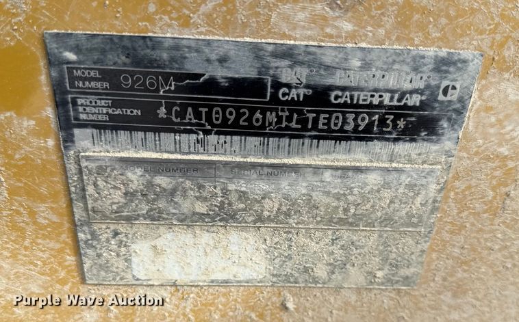 image for item EV6003 2017 Caterpillar 926M high lift wheel loader