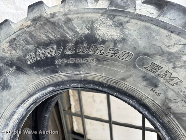 image for item EV6007 (3) Dunlop 365/80R20  wheel loader tires