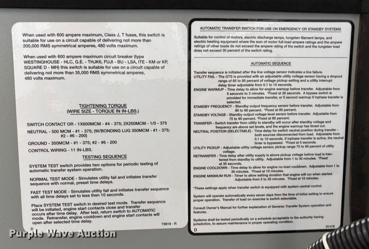image for item FB2971 1999 Generac 99A02718S generator