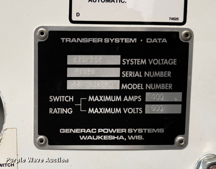 image for item FB2971 1999 Generac 99A02718S generator