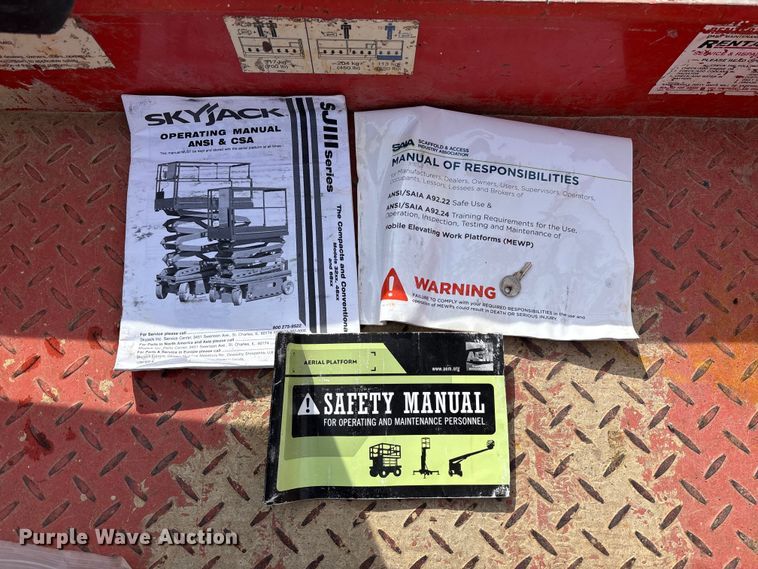 image for item FB2973 2008 Skyjack SJ4632 Scissor Lift