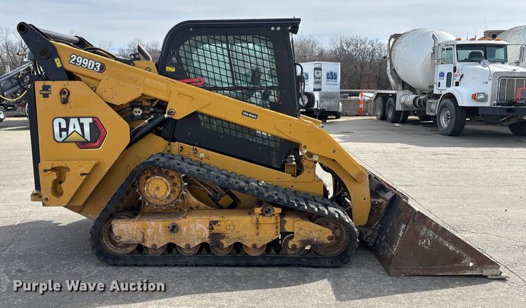 image for item FB3027 2022 Caterpillar 299D3 tracked skid steer loader