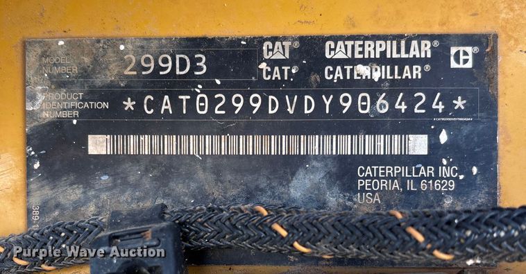 image for item FB3027 2022 Caterpillar 299D3 tracked skid steer loader