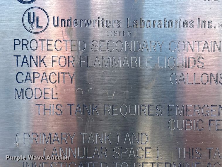 image for item FB3505 Hoover Containment Systems Inc  500 VT fuel tank