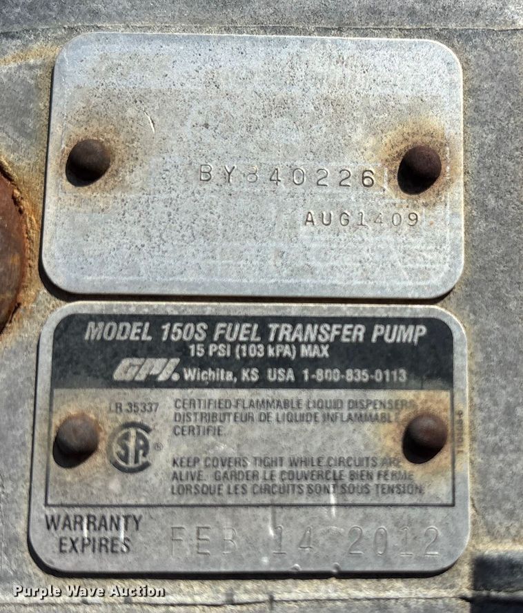 image for item FB3505 Hoover Containment Systems Inc  500 VT fuel tank