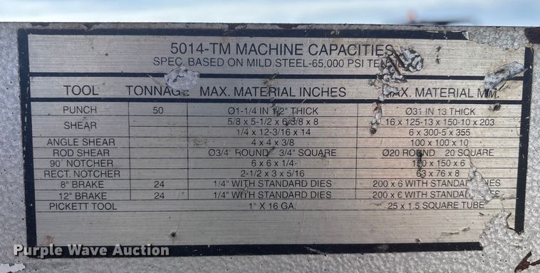 image for item FB5494 Scotchman 5014-TM iron worker