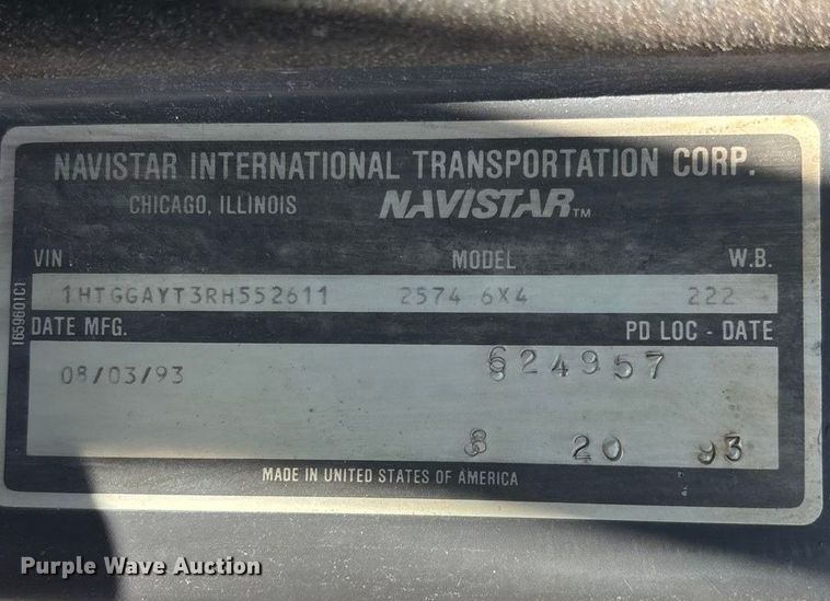 image for item FC1524 1994 International F-2574 ready mix truck