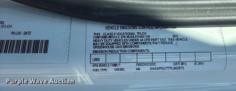 image for item FI1657 2015 International 7500 dump truck