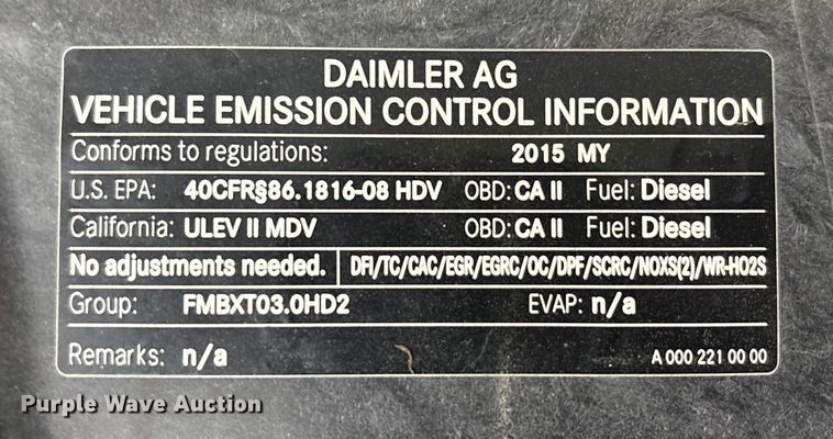 image for item FK1127 2015 Freightliner Sprinter 3500 sewer inspection truck