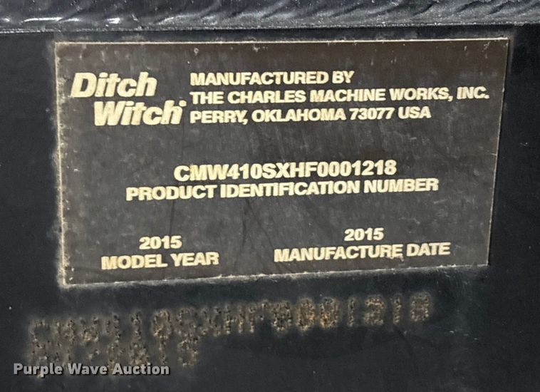 image for item FK1129 2015 Ditch Witch 410SX trencher