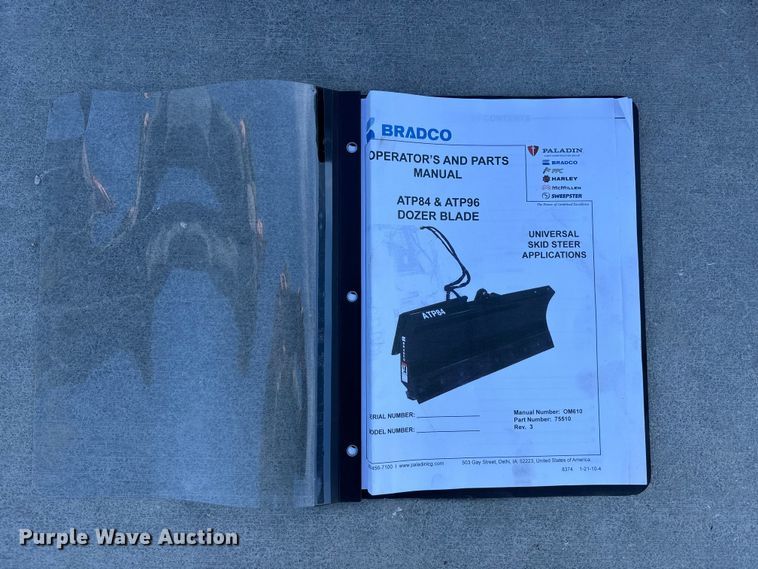 image for item FO3528 2012 Brad I HDB96 skid steer dozer blade