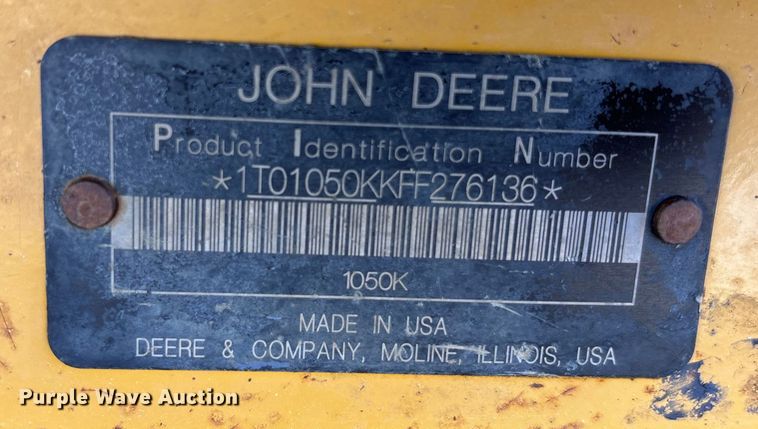 image for item FO3574 2015 John Deere 1050K dozer