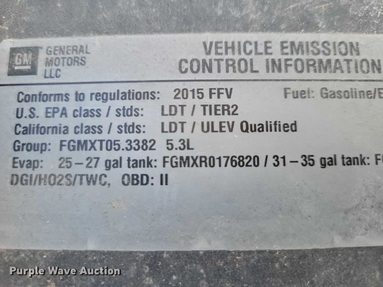 image for item NK9767 2015 GMC Yukon SUV