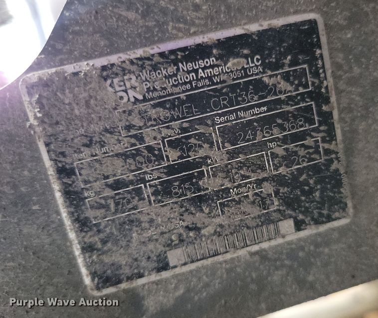 image for item NK9774 Wacker Neuson CRT36-26A power trowel