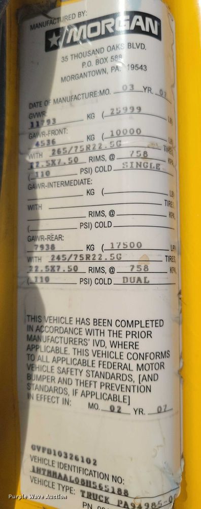 image for item NK9781 2008 International 4300 dump truck