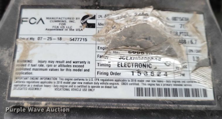 image for item NK9782 2018 Ram 5500 utility / service truck