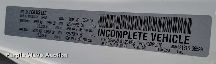 image for item NK9782 2018 Ram 5500 utility / service truck