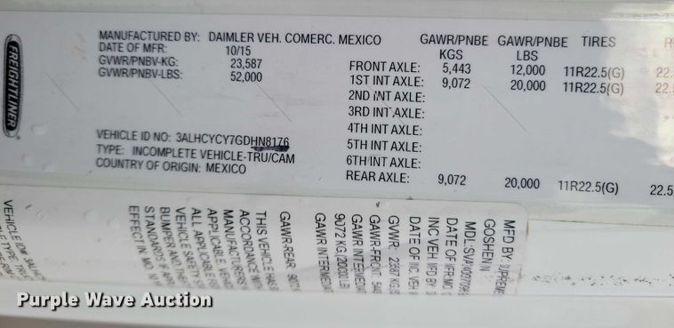 image for item NK9784 2016 Freightliner Business Class M2 box truck with a 2021 Vermeer MX300 mud mixing system