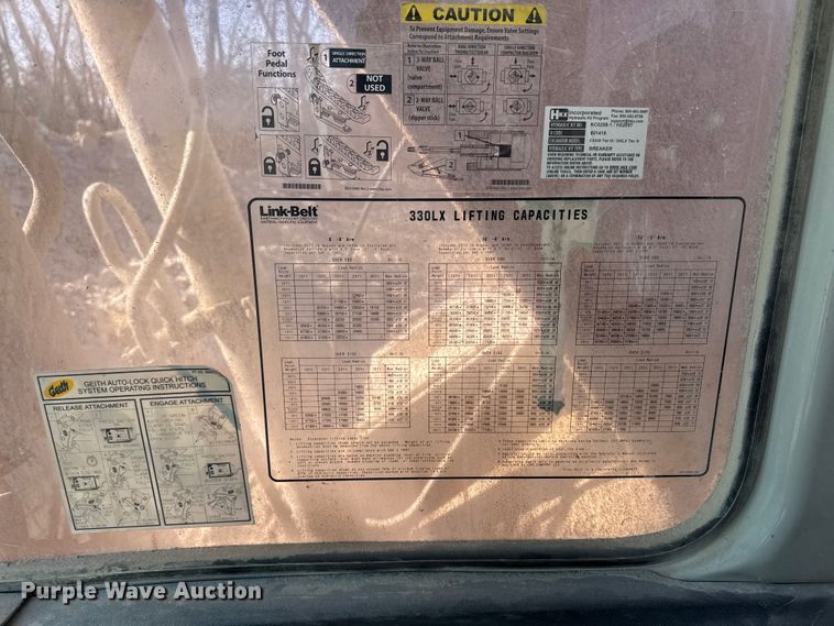 image for item OE9523 2006 Link-Belt 330LX excavator