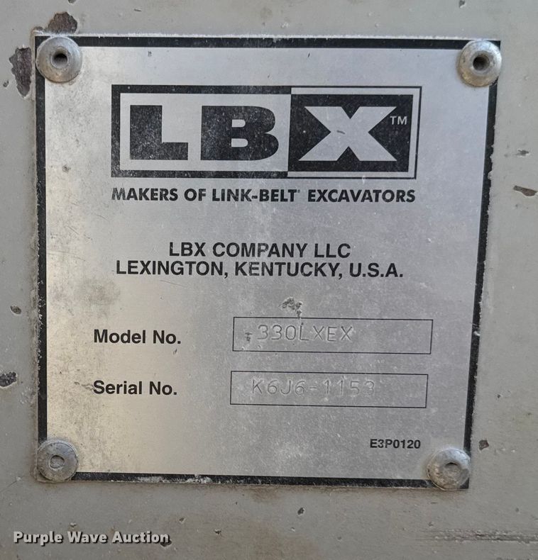 image for item OE9523 2006 Link-Belt 330LX excavator